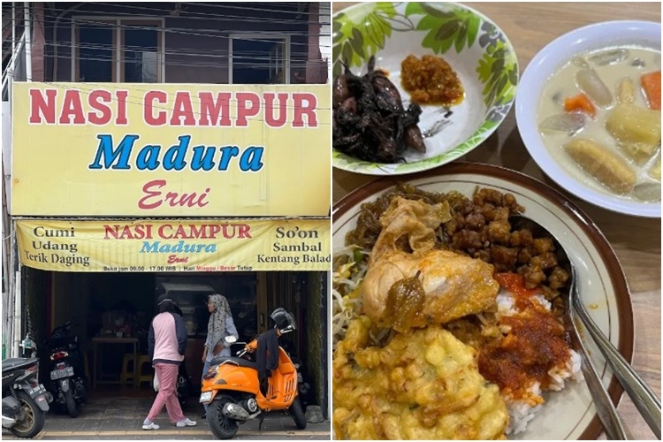 Nasi Campur Madura Erni, Warung Ramesan yang Nyaman dengan Menu Favorit Cumi Item 