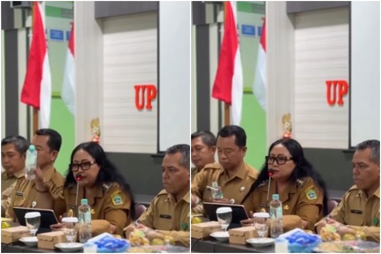 Lagi, Momen Bupati Gunungkidul Marah Banting Botol Mineral, Bapak Disebelahnya Langsung Menutup Botol