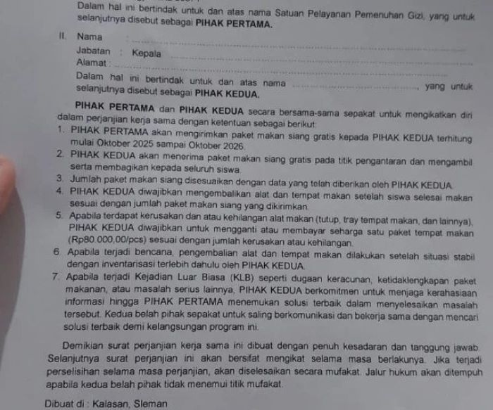 SPPG Minta Rahasikan Keracunan MBG, Ombudsman DIY Minta Sekolah di Sleman Tolak Tanda Tangan Perjanjian