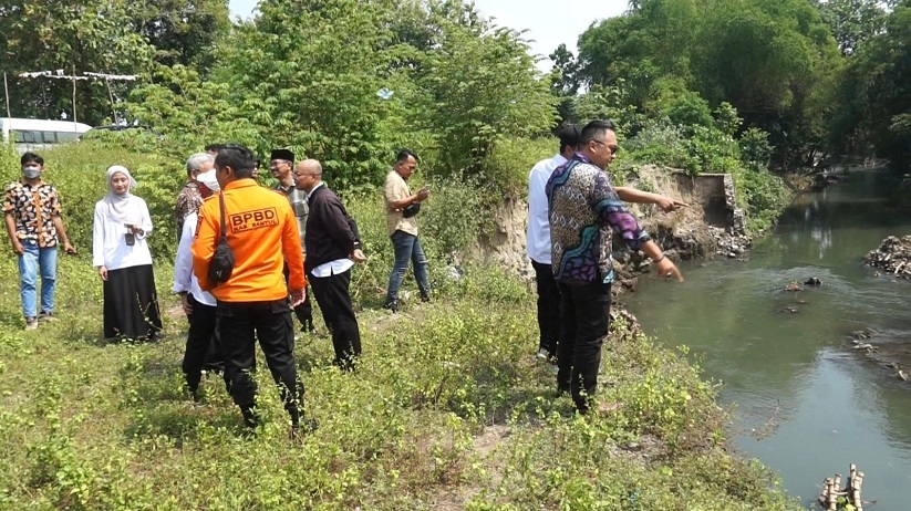 Warga Wirokerten Bantul Keluhkan Talud Ambrol di Sungai Gajah Wong