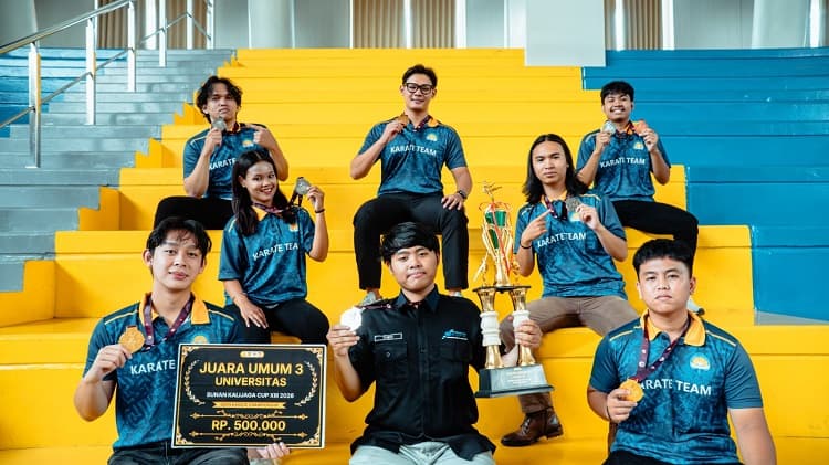 UKM Karate UAJY Raih Juara Umum III di Kerjunas Sunan Kalijaga Cup XII 2026