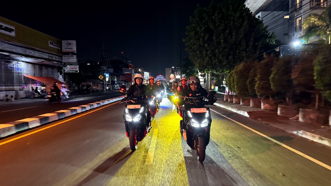 Ratusan Bikers Padati Yogyakarta dalam Gelaran Honda Vario Evo 160 Night Ride