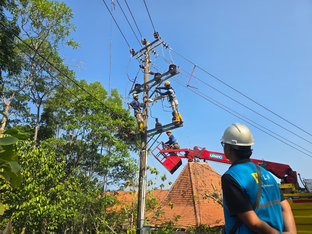 PLN DIY Terjunkan 70 Personel Lakukan Pemeliharaan Jaringan di Padukuhan Gunungkidul
