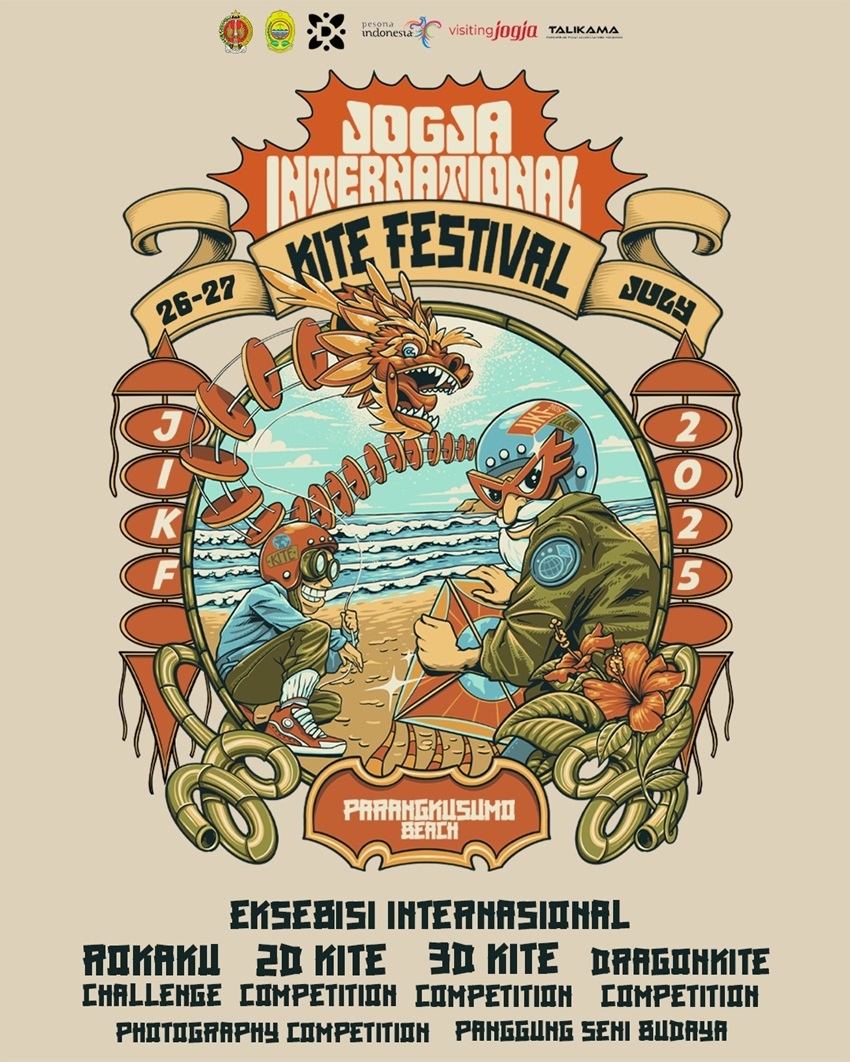 Jogja Semakin Warna-Warni Sambut Event Jogja International Kite Festival 2025