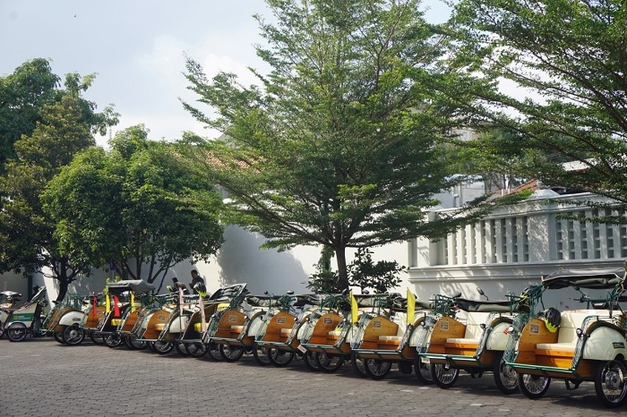 Dishub DIY Kampanyekan Becak Kayuh Bertenaga Listrik